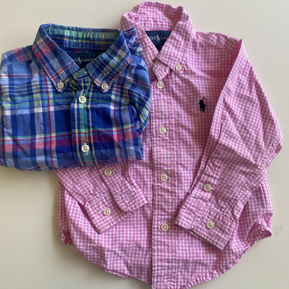 Boys Ralph Lauren button up T-Shirts size 18M BUNDLE!